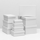 Коробка подарочная "Белый" 28*19*12 см. 5084374-1