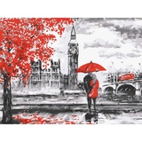 ТРИ СОВЫ Картина по номерам "Красный Лондон" 30*40 см, с акриловыми красками, картон. KK_44071