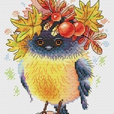 Набор для вышивания Жар-птица "Осенняя пташка" 17*14 см M-236