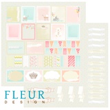 Fleur design Бумага для скрапбукинга 30*30 см, 190г/м2 "Билет в детство" 1000708