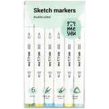 MESHU Набор маркеров для скетчинга, 6 цв, Морские цвета MS_38254