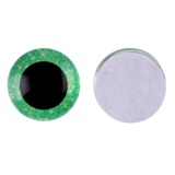 Глаза на клеевой основе, набор 10 шт, размер 1 шт 15 мм, цвет зеленые с блестками   9408451
