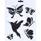 Трафарет "Бабочки" 25,5*20,5 см, пластиковый. DK28009