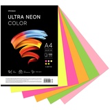 Бумага цветная OfficeSpace "Ultra Neon Color", А4, 75г/м², 100л., (5 цветов) NC_34019
