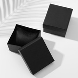 Коробочка подарочная под браслет/часы "Симпл", 8*8 см, цвет черный 4805829