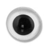HobbyBe Глаза кристальные пришивные d12 mm, 1 пара. Цвет: Белый CRP-12