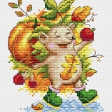 Набор для вышивания "Жар-птица" Осенний еж 13*10 см  M-646