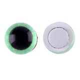 Глаза на клеевой основе, набор 10 шт, размер 1 шт 8 мм, цвет зеленые с блестками   9408447