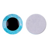 Глаза на клеевой основе, набор 10 шт, размер 1 шт 20 мм, цвет голубые с блестками   9408463