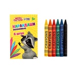 Восковые карандаши, набор 6 цветов, высота 1 шт 8 см. 622695