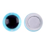 Глаза на клеевой основе, набор 10 шт, размер 1 шт 8 мм, цвет голубые с блестками   9408456