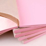 Внутренний книжный блок А5 формата Розовый + крафт + пергамент, 160 гр.