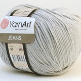 YarNart Jeans Пряжа 55% хлопок 45% полиакрил, 50 гр. 160 м Цв. св.серый 80