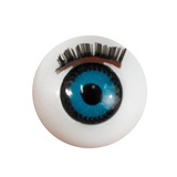Глаза с ресничками круглые Голубые 16 мм, 1 пара 7703995