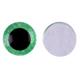 Глаза на клеевой основе, набор 10 шт, размер 1 шт 16 мм, цвет зеленые с блестками   9408452