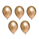 BOOMZEE Набор воздушных шаров 30 см, 5 шт. Хром металлик золотой. BXMS-30/05