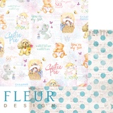 Fleur design Бумага для скрапбукинга 30*30 см, 190г/м2 "Мои друзья" FD1005001