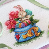 Набор для вышивания "Жар-птица" Зайчонок в цветах 14*11 см M-648