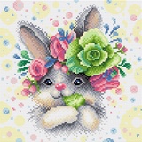 Алмазная мозаика Очаровательный кролик 27*27 см. MC-170
