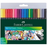 Faber-Castell Набор капилярных ручек "Grip Finepen" 20 цв, 0,4 мм, трехгран. 151620