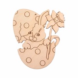 Mr.Carving Заготовка для декорирования Подвеска "Кролик с цветком" 13*10*0,3 см фанера BД-1069