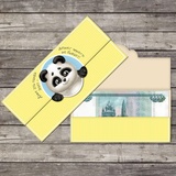 Конверт для денег "Даже панда знает" формовой, 17,5 х 8 см   2712521