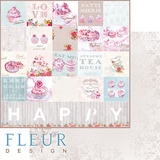 Fleur design Бумага для скрапбукинга 30,5*30,5 см, 190г/м2 "Надписи" FD1006712