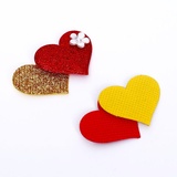 Сердечки декоративные, набор 5 шт. 5*3,5 см, цв. красно-золотой. 7532284