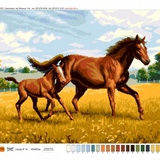 Nitex набор для вышивания (рисунок на канве)  45*65 Лошадь с жеребенком