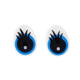 Глаза винтовые, с заглушками, 2 пары, 1,3*1 см, голубой. 1553411