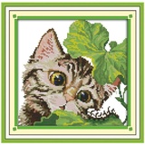Набор для вышивания "Любопытный кот" 27*26 см D950