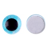 Глаза на клеевой основе, набор 10 шт, размер 1 шт 12 мм, цвет голубые с блестками   9408458