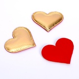 Сердечки декоративные "2 цвета в 1", набор 15 шт. 3,5*3 см, цв. красный, золото. 7532276