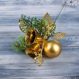 Декор "Зимняя сказка" шарик колокольчик, 15 см, золото 4301767