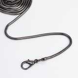 Цепочка-шнурок для сумки с карабинами железо d0,32см*120см чёрный никель 7602410