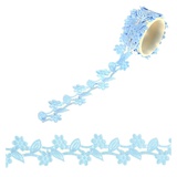 Скотч декоративный текстильный "Голубой цветок" 1,5 см.х1 м.