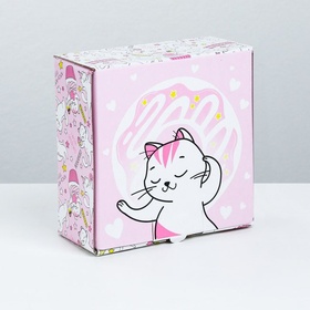 Коробка подарочная "Милые котики" 15*15*7 см 3907249