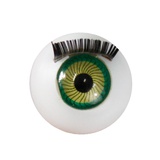 Глаза с ресничками круглые Зеленые 16 мм, 1 пара 7703995