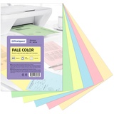 Бумага цветная OfficeSpace "Pale Color", А5, 80г/м², 100л., (5 цветов) PC_38236