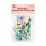 Hobbius Помпоны 10 мм, 100 шт. Пастельное ассорти. SKPF-10/01