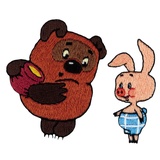 Panna Вышивка Союзмультфильм "Винни Пух и Пятачек" 7*8,5 см CMF-JK-2353