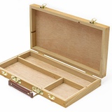 Ящик художника для кистей и красок, деревянный (вяз) с ячейками, 30x15x4 см. SFE0037