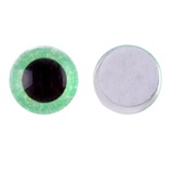 Глаза на клеевой основе, набор 10 шт, размер 1 шт 10 мм, цвет зеленые с блестками   9408448