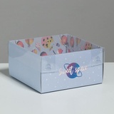 Коробка для кондитерских изделий с PVC крышкой "Sweet Spase" 12*6*11,5 см. 5080458
