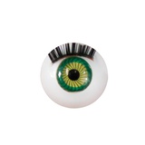 Глаза с ресничками круглые Зеленые 12 мм, 1 пара 7703993
