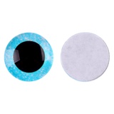 Глаза на клеевой основе, набор 10 шт, размер 1 шт 16 мм, цвет голубые с блестками   9408461