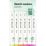 MESHU Набор маркеров для скетчинга, 6 цв, флуоресцентные цвета MS_38253
