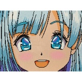 ФРЕЯ Алмазная мозаика на подрамнике "Синевласка" 40*30 см. ALPD-158