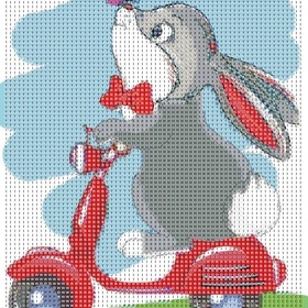 Алмазная мозаика "Diamond Way" Зайка 20*30 см. D010
