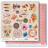 SCB Бумага 30,5*30,5 см. двусторонняя, 190гр/м. Этника: Карточки 1 SCB2206100070